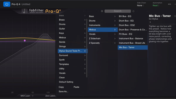 Stylus Sound Tools – FabFilter Pro-Q 4 Preset Pack - 80 Presets
